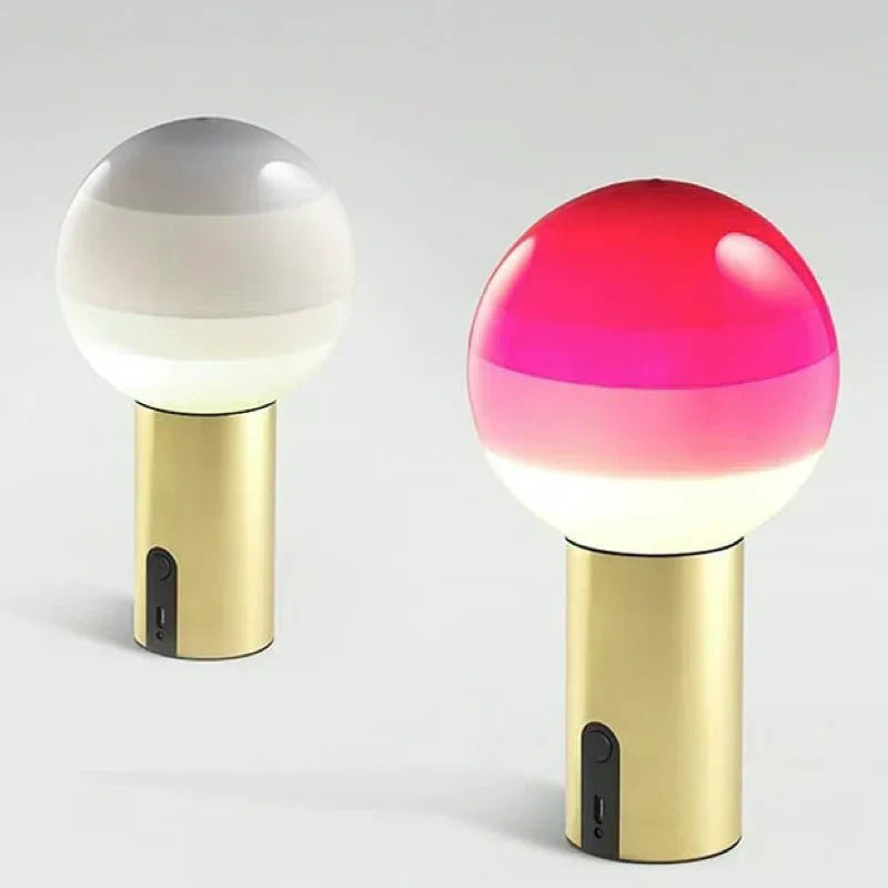 Hom & Ember – Spherical Glass Table Lamp - Hom & Ember