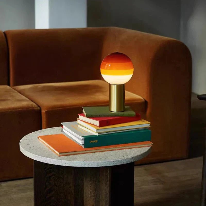 Hom & Ember – Spherical Glass Table Lamp - Hom & Ember