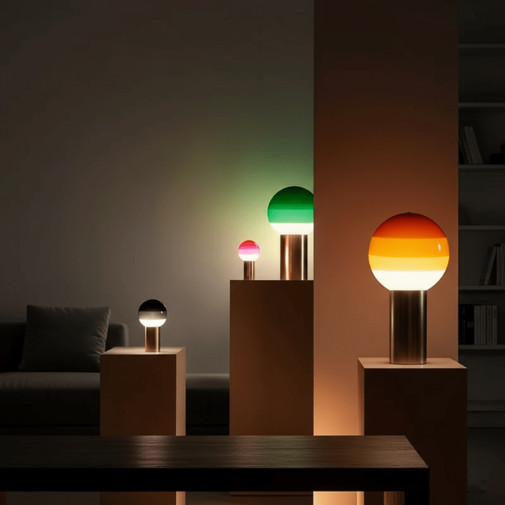 Hom & Ember – Spherical Glass Table Lamp - Hom & Ember