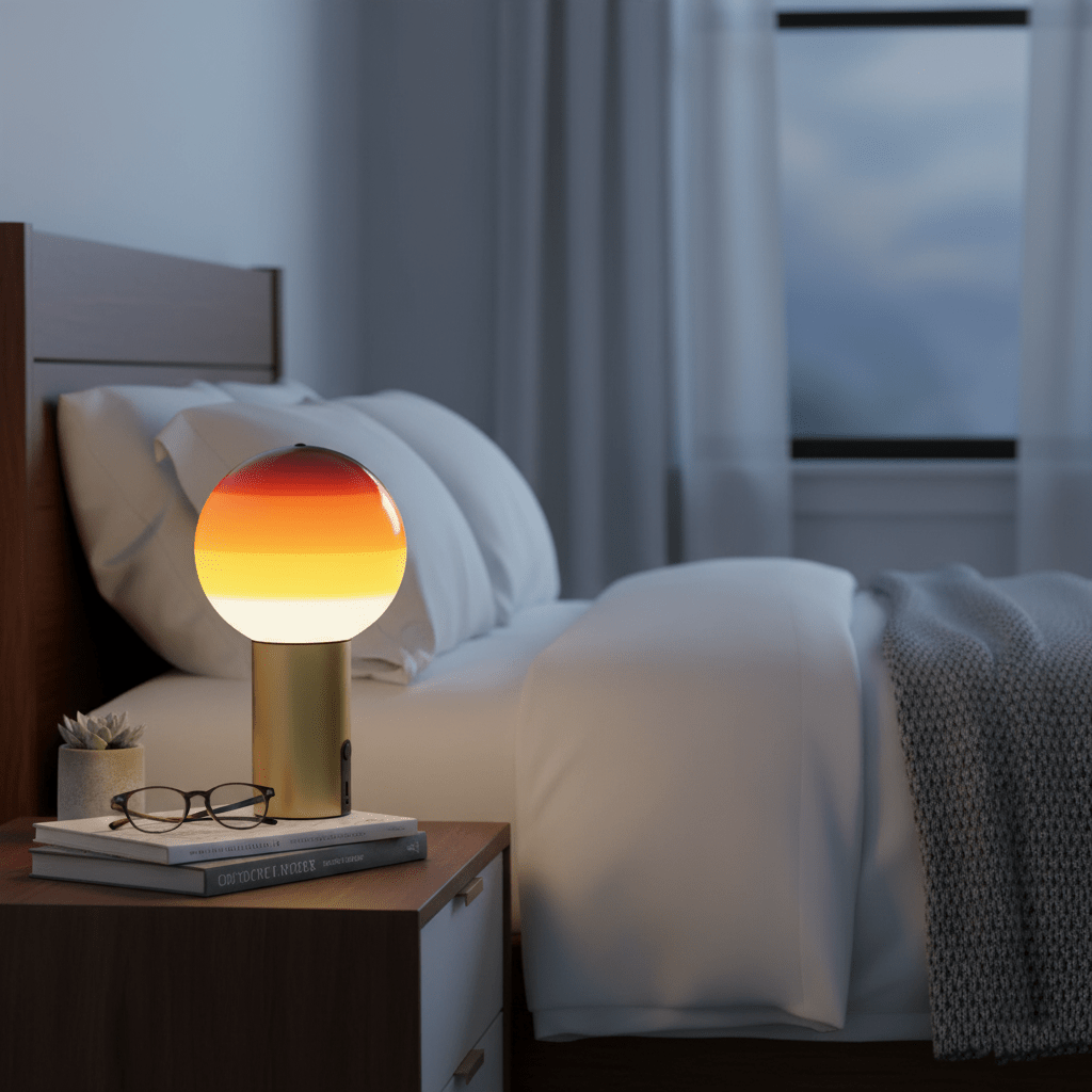 Hom & Ember – Spherical Glass Table Lamp - Hom & Ember