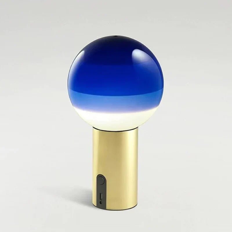 Hom & Ember – Spherical Glass Table Lamp - Hom & Ember