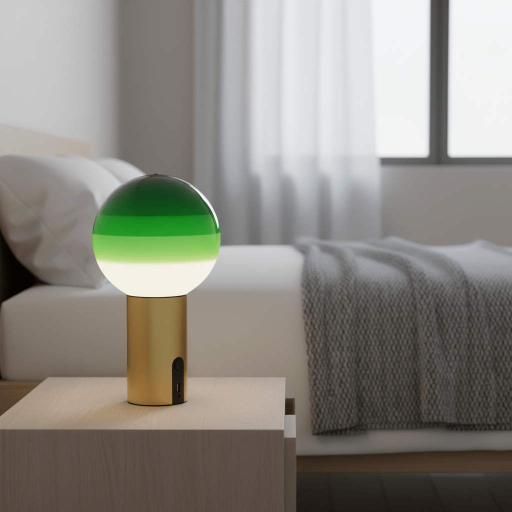 Hom & Ember – Spherical Glass Table Lamp - Hom & Ember