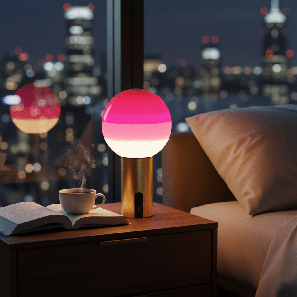 Hom & Ember – Spherical Glass Table Lamp - Hom & Ember