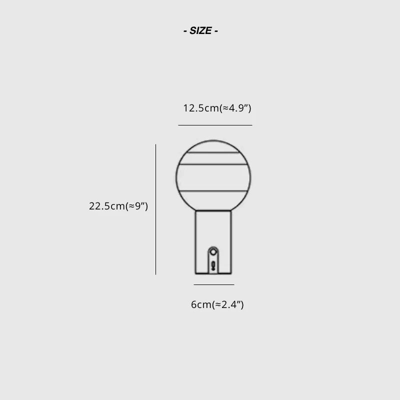 Hom & Ember – Spherical Glass Table Lamp - Hom & Ember
