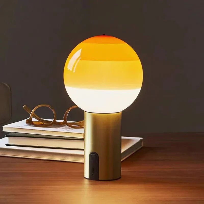 Hom & Ember – Spherical Glass Table Lamp - Hom & Ember