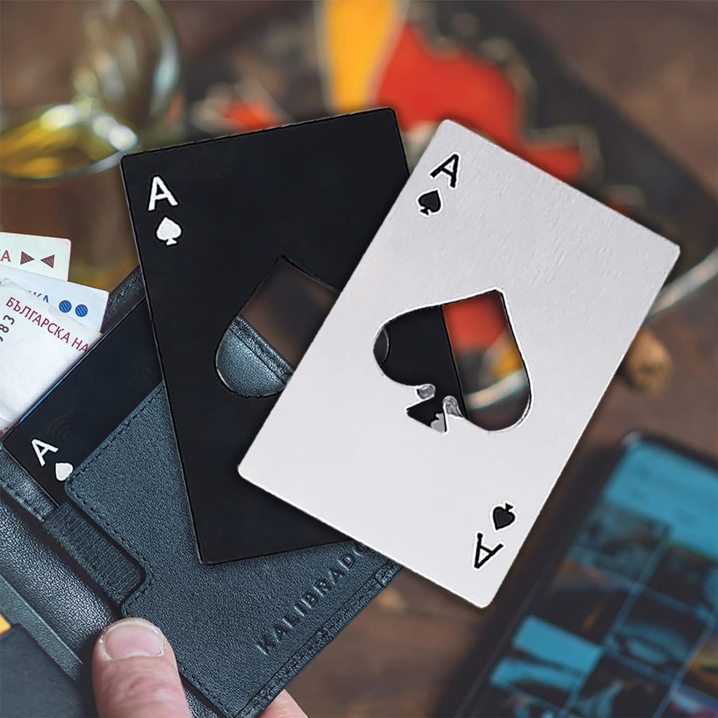 Hom & Ember – Stainless Steel Bottle Opener Set, Pack of 4 – Perfect for a Stylish Home Bar - Hom & Ember