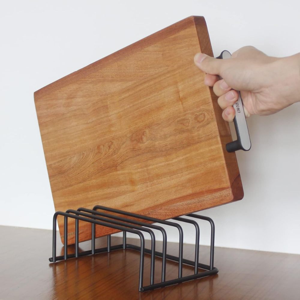 Hom & Ember – Stainless Steel Chopping Board Storage Rack for an Organised Kitchen - Hom & Ember