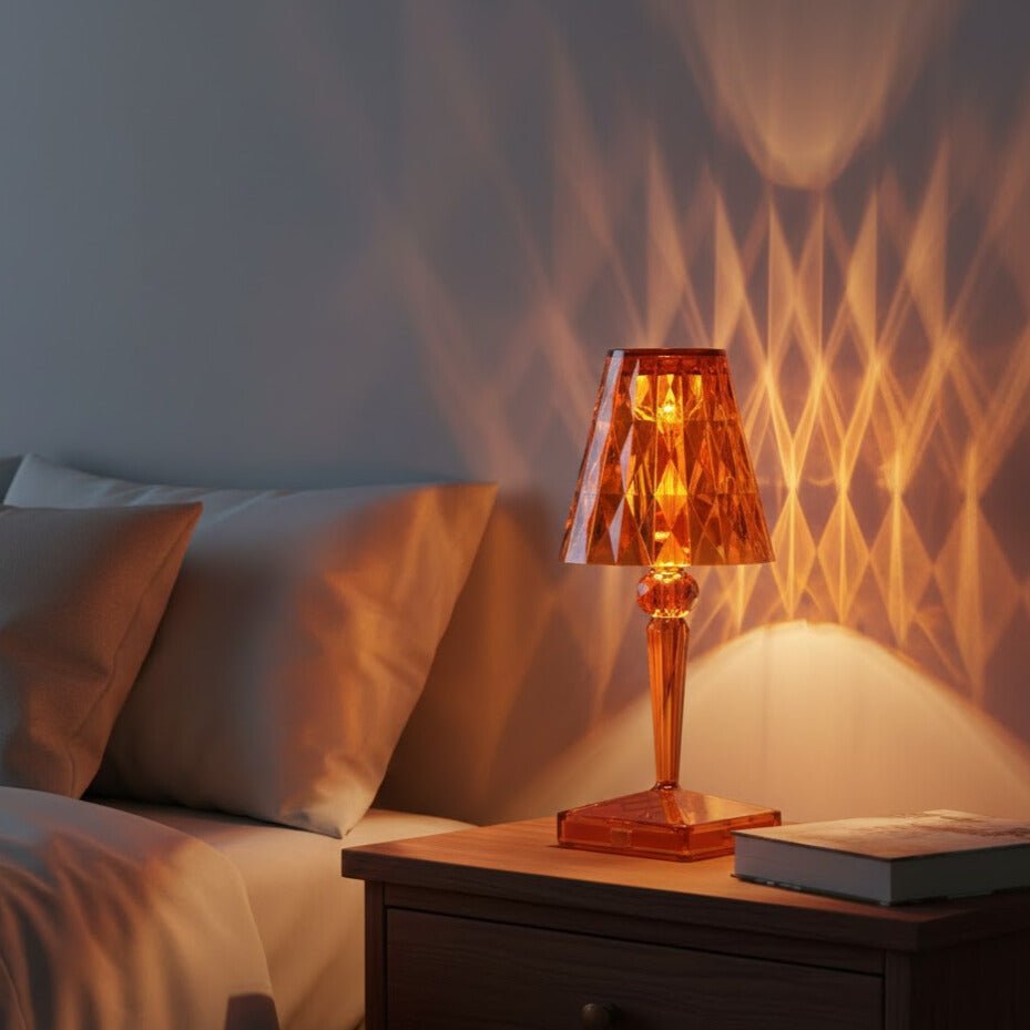 Hom & Ember – Stunning Acrylic Crystal Table Lamp for a Serene Ambiance - Hom & Ember
