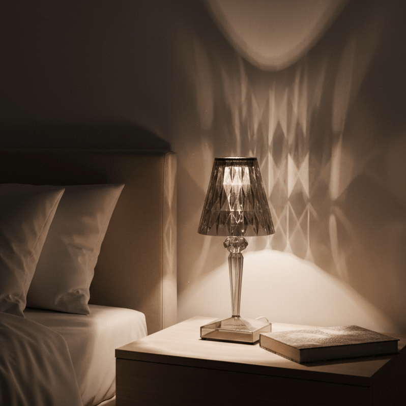 Hom & Ember – Stunning Acrylic Crystal Table Lamp for a Serene Ambiance - Hom & Ember