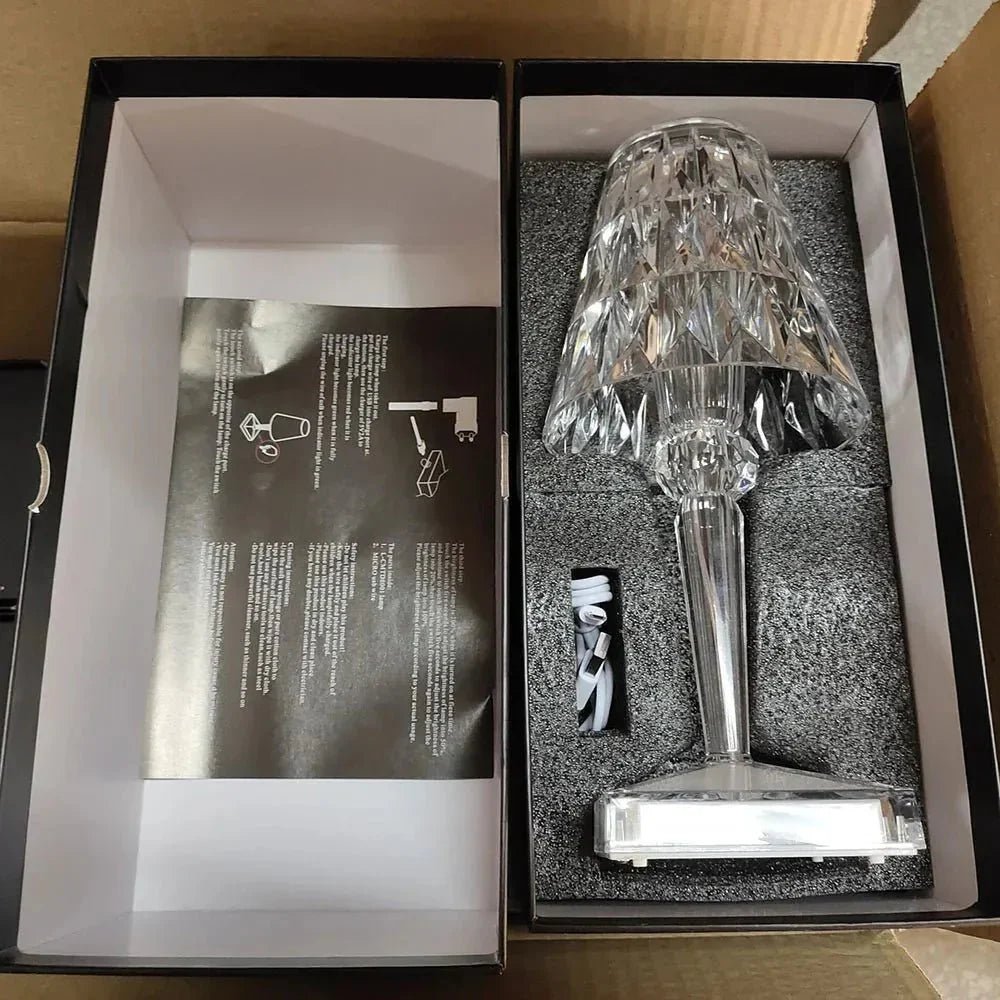 Hom & Ember – Stunning Acrylic Crystal Table Lamp for a Serene Ambiance - Hom & Ember