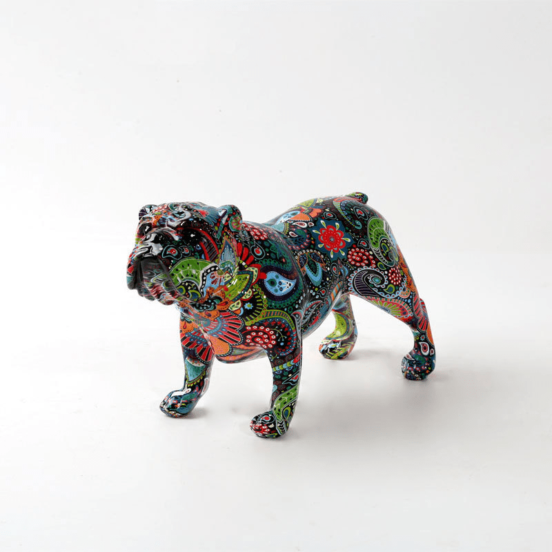 Hom & Ember – Stylish Bulldog Resin Figurine for Contemporary Spaces with Timeless Charm - Hom & Ember