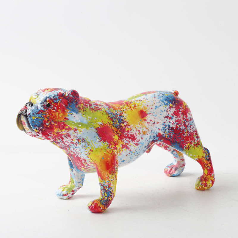 Hom & Ember – Stylish Bulldog Resin Figurine for Contemporary Spaces with Timeless Charm - Hom & Ember