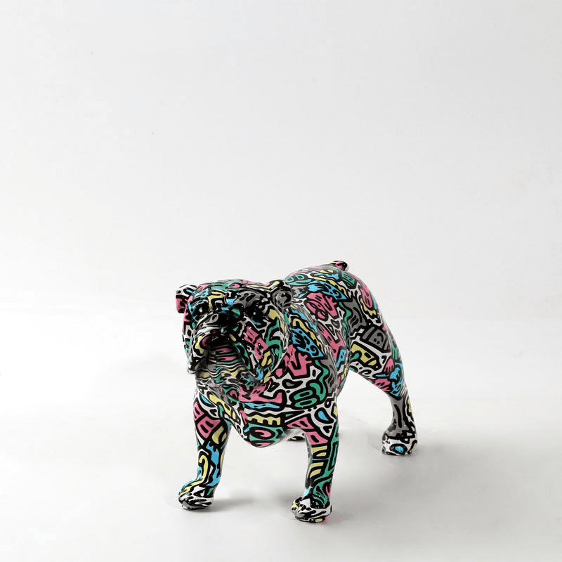 Hom & Ember – Stylish Bulldog Resin Figurine for Contemporary Spaces with Timeless Charm - Hom & Ember