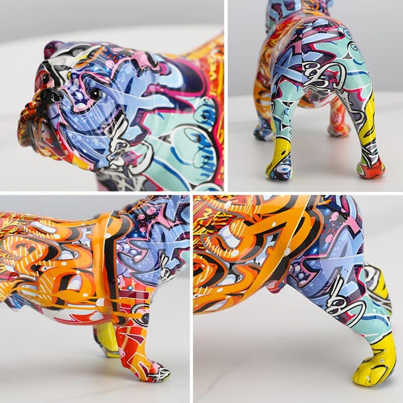 Hom & Ember – Stylish Bulldog Resin Figurine for Contemporary Spaces with Timeless Charm - Hom & Ember