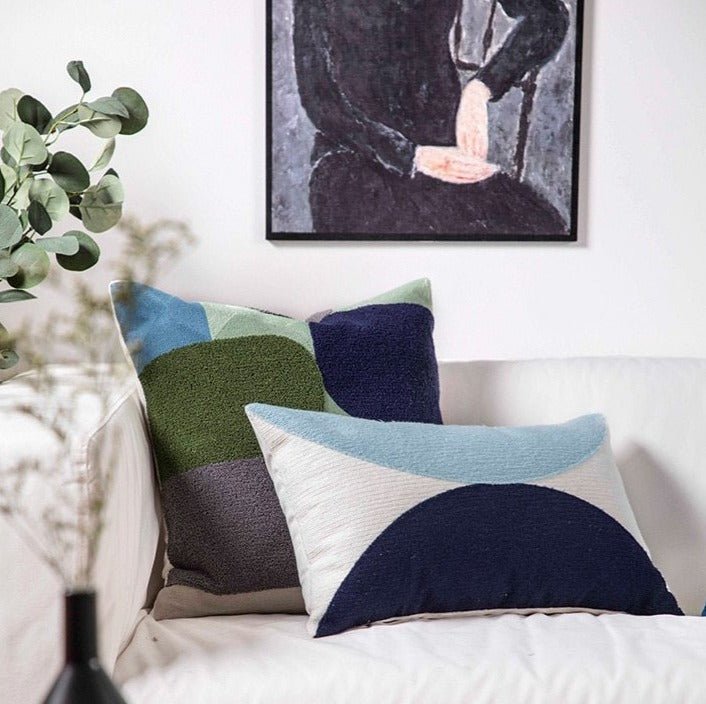 Hom & Ember – Stylish Geometric Cushion Covers in Vibrant Hues for a Chic Living Space - Hom & Ember