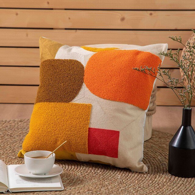 Hom & Ember – Stylish Geometric Cushion Covers in Vibrant Hues for a Chic Living Space - Hom & Ember