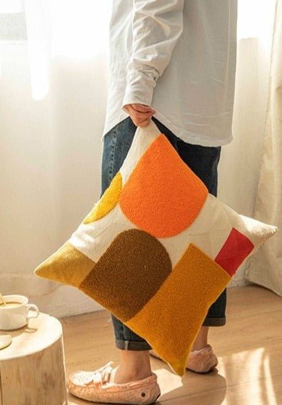 Hom & Ember – Stylish Geometric Cushion Covers in Vibrant Hues for a Chic Living Space - Hom & Ember