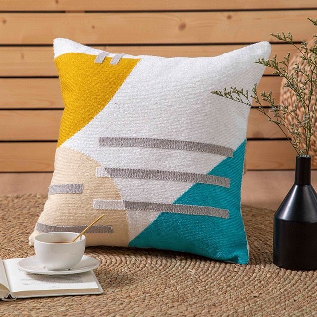 Hom & Ember – Stylish Geometric Cushion Covers in Vibrant Hues for a Chic Living Space - Hom & Ember