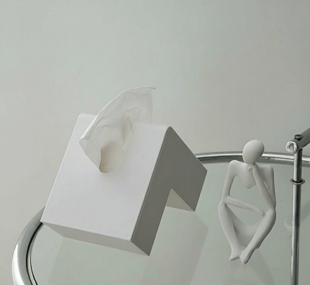 Hom & Ember – Stylish L - Shaped Tissue Box in Elegant Design for an Elegant Touch - Hom & Ember
