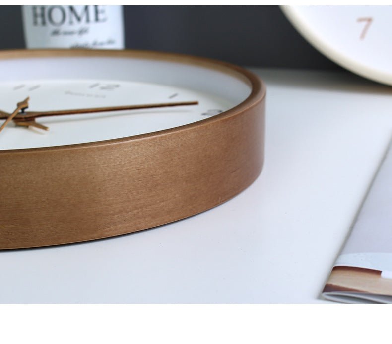 Hom & Ember – Stylish Modern Minimalist Wooden Wall Clock for Timeless Elegance - Hom & Ember