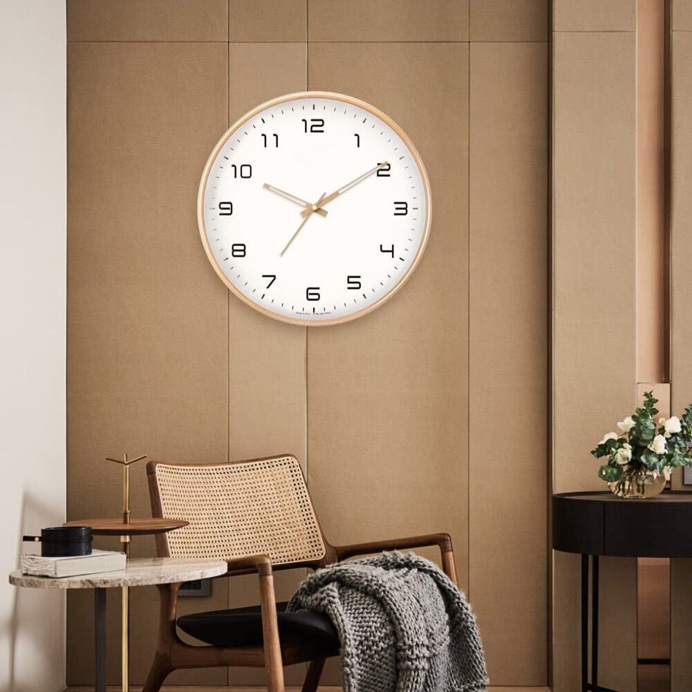 Hom & Ember – Stylish Modern Minimalist Wooden Wall Clock for Timeless Elegance - Hom & Ember