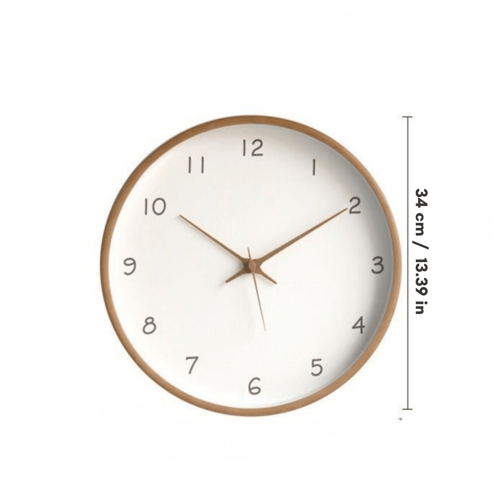 Hom & Ember – Stylish Modern Minimalist Wooden Wall Clock for Timeless Elegance - Hom & Ember
