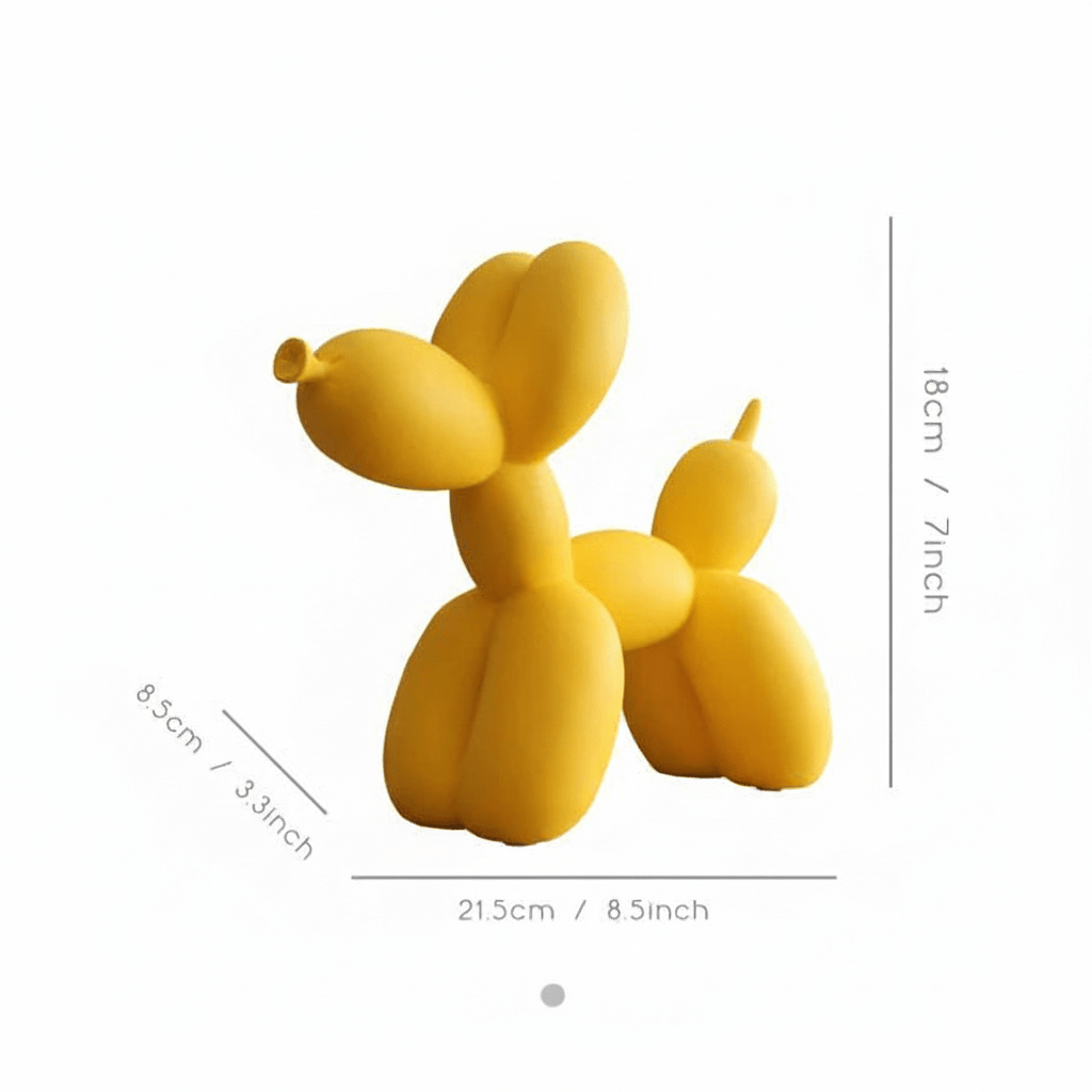 Hom & Ember – Stylish Resin Balloon Dog Figurine for Chic and Modern Interiors - Hom & Ember