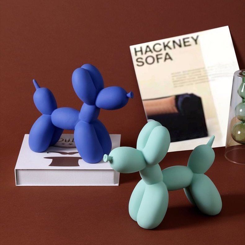 Hom & Ember – Stylish Resin Balloon Dog Figurine for Chic and Modern Interiors - Hom & Ember
