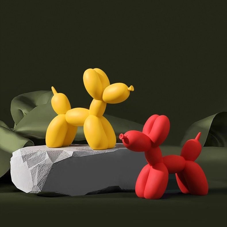 Hom & Ember – Stylish Resin Balloon Dog Figurine for Chic and Modern Interiors - Hom & Ember