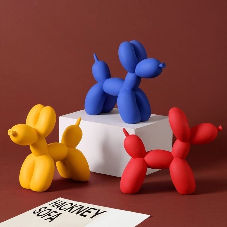 Hom & Ember – Stylish Resin Balloon Dog Figurine for Chic and Modern Interiors - Hom & Ember