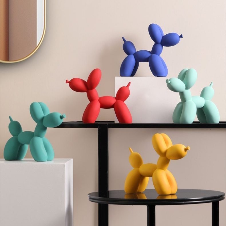 Hom & Ember – Stylish Resin Balloon Dog Figurine for Chic and Modern Interiors - Hom & Ember