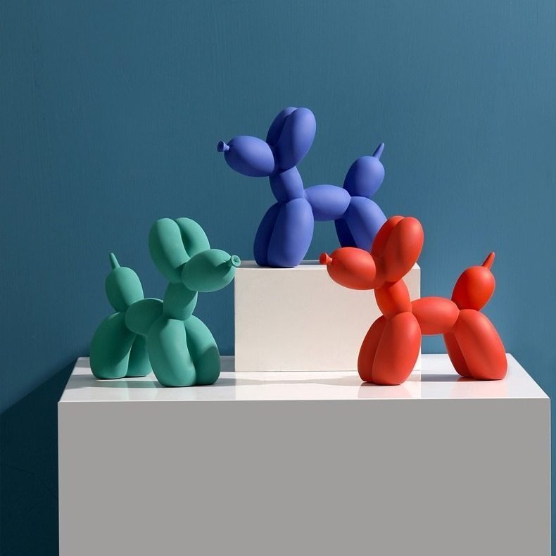 Hom & Ember – Stylish Resin Balloon Dog Figurine for Chic and Modern Interiors - Hom & Ember