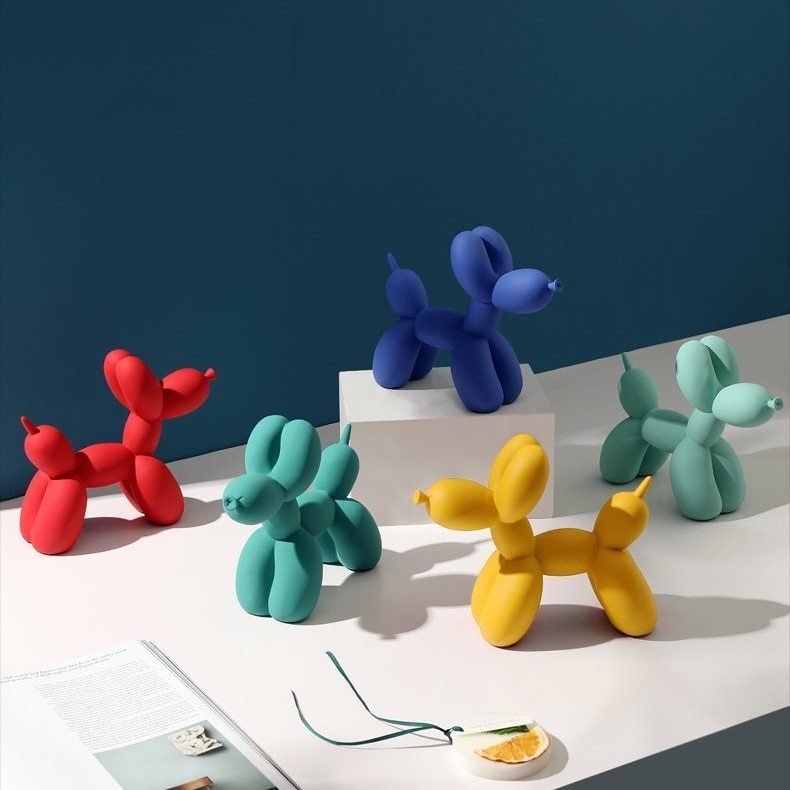 Hom & Ember – Stylish Resin Balloon Dog Figurine for Chic and Modern Interiors - Hom & Ember