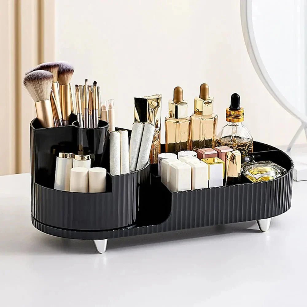 Hom & Ember – Stylish Rotating Beauty Organiser in Sleek Design for a Serene Ambiance - Hom & Ember
