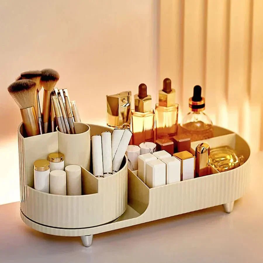 Hom & Ember – Stylish Rotating Beauty Organiser in Sleek Design for a Serene Ambiance - Hom & Ember