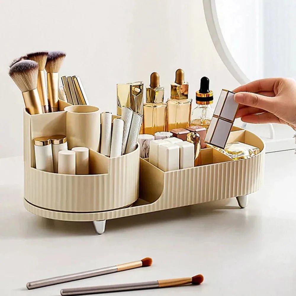 Hom & Ember – Stylish Rotating Beauty Organiser in Sleek Design for a Serene Ambiance - Hom & Ember