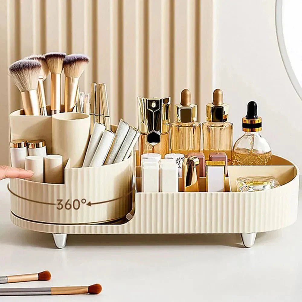 Hom & Ember – Stylish Rotating Beauty Organiser in Sleek Design for a Serene Ambiance - Hom & Ember