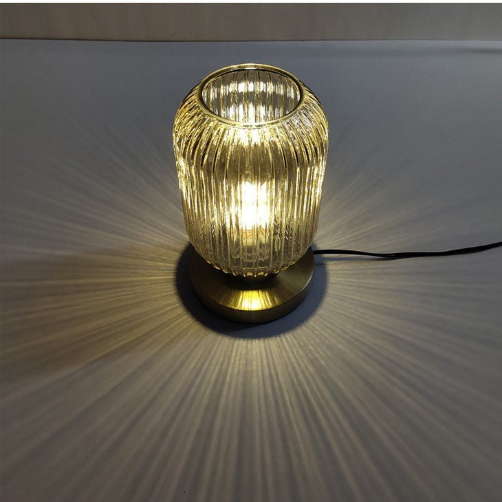 Hom & Ember – Stylish Scandinavian Table Lamp Crafted from Amber Glass for a Serene Ambiance - Hom & Ember