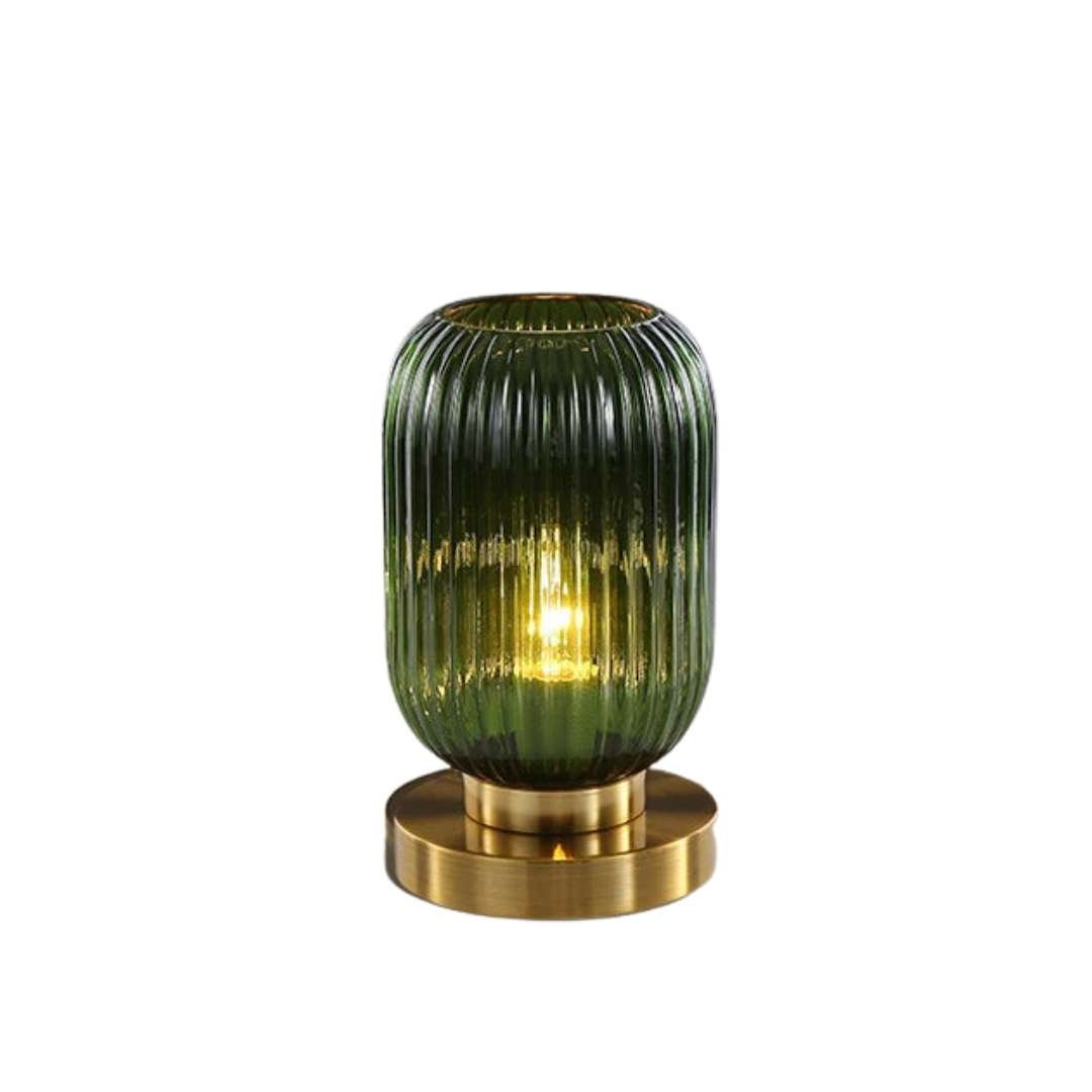 Hom & Ember – Stylish Scandinavian Table Lamp Crafted from Amber Glass for a Serene Ambiance - Hom & Ember
