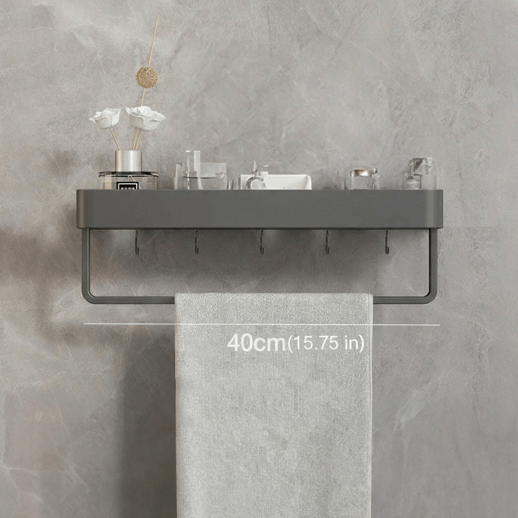 Hom & Ember – Stylish Wall Shelf for an Organised and Serene Bathroom Space - Hom & Ember