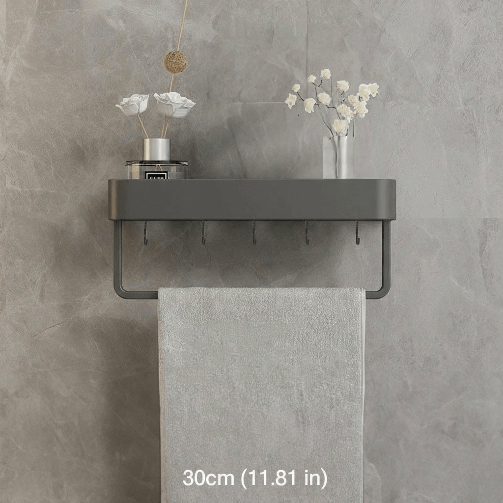 Hom & Ember – Stylish Wall Shelf for an Organised and Serene Bathroom Space - Hom & Ember