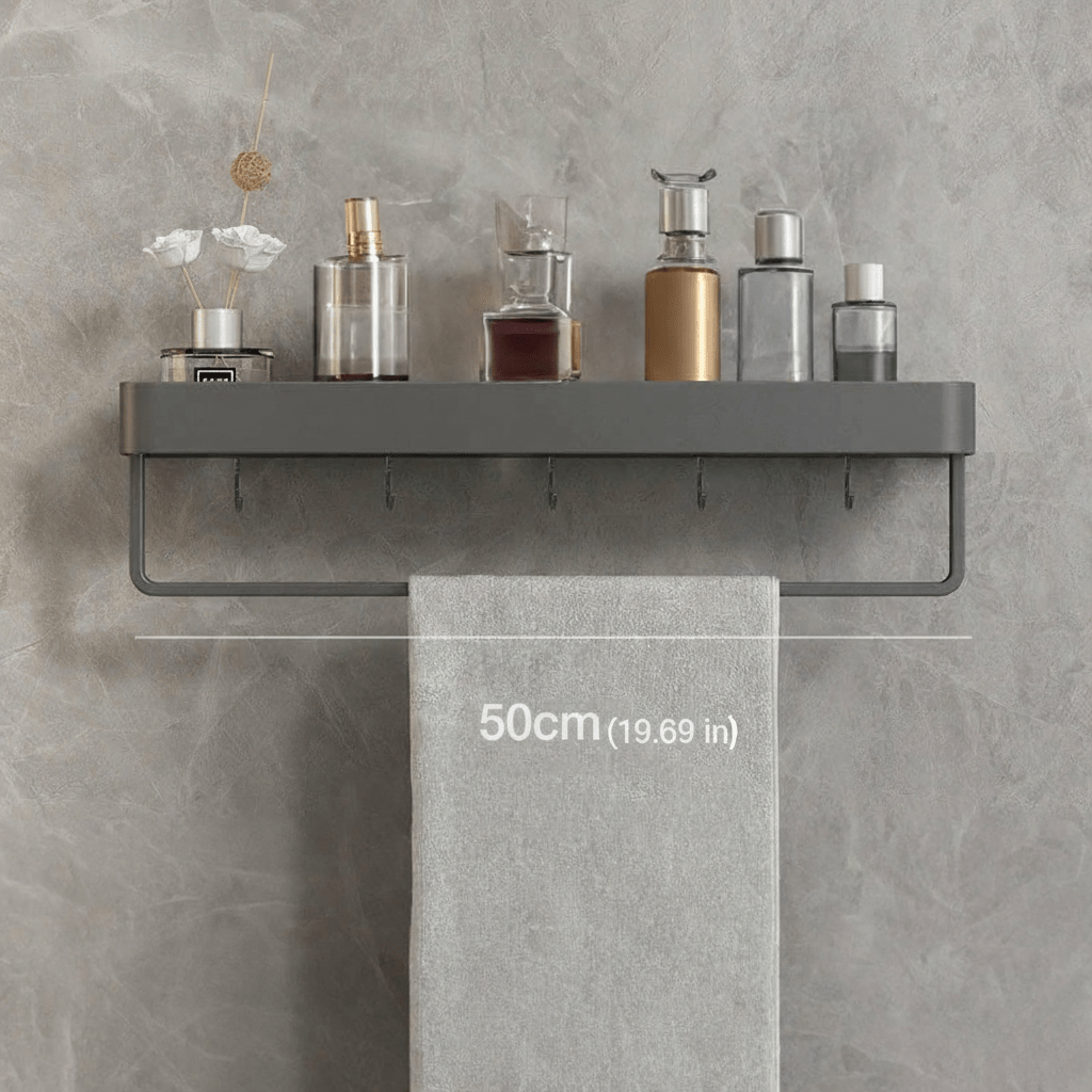Hom & Ember – Stylish Wall Shelf for an Organised and Serene Bathroom Space - Hom & Ember