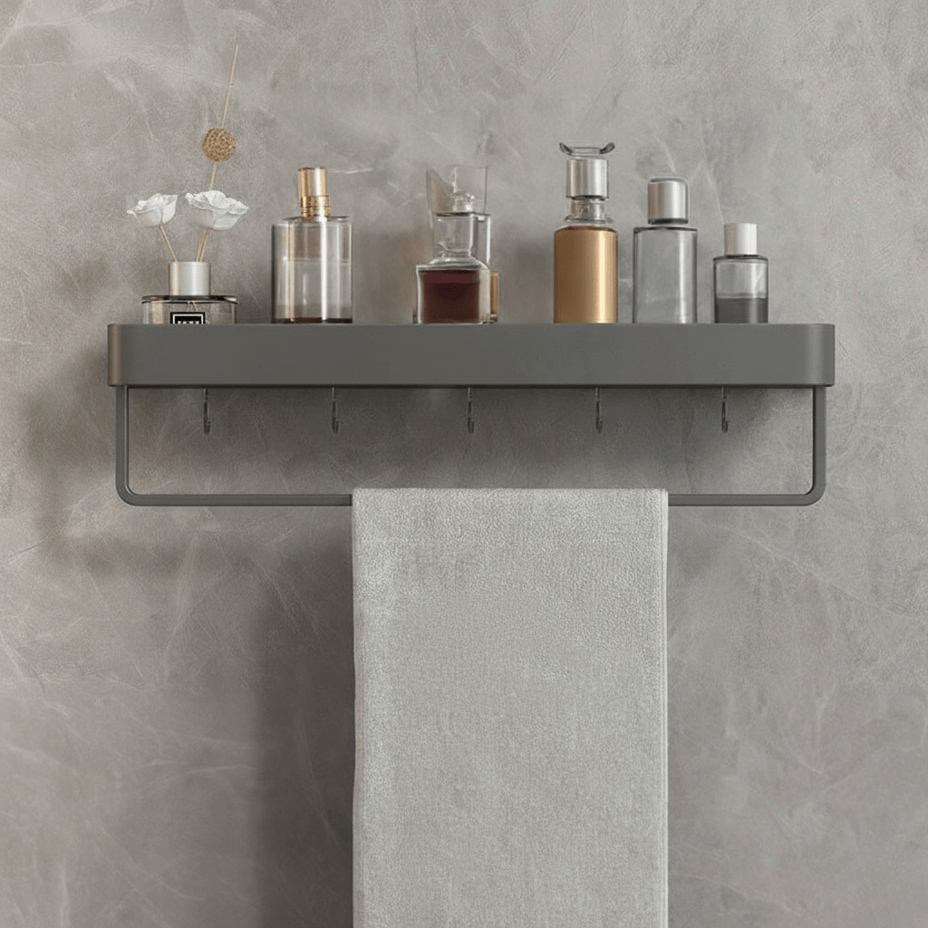 Hom & Ember – Stylish Wall Shelf for an Organised and Serene Bathroom Space - Hom & Ember