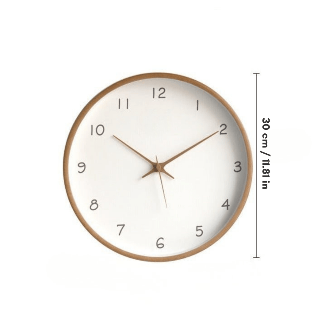 Hom & Ember – Stylish Wooden Wall Clock for Timeless Elegance with Serene Ambiance - Hom & Ember