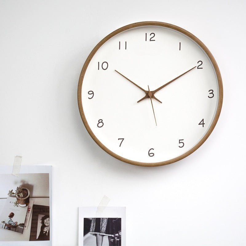 Hom & Ember – Stylish Wooden Wall Clock for Timeless Elegance with Serene Ambiance - Hom & Ember