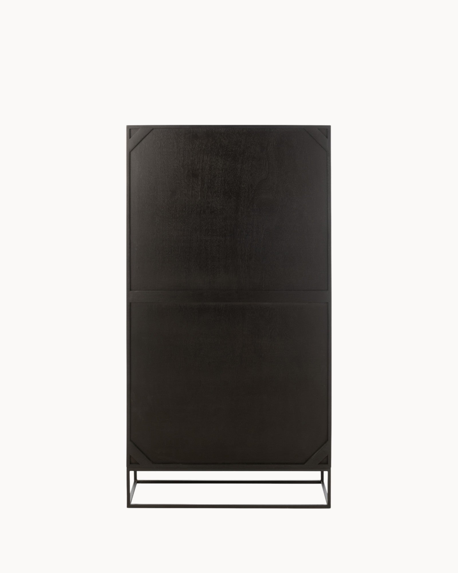 Hom & Ember - Tall Cabinet in Black Wood and MDF - Hom & Ember
