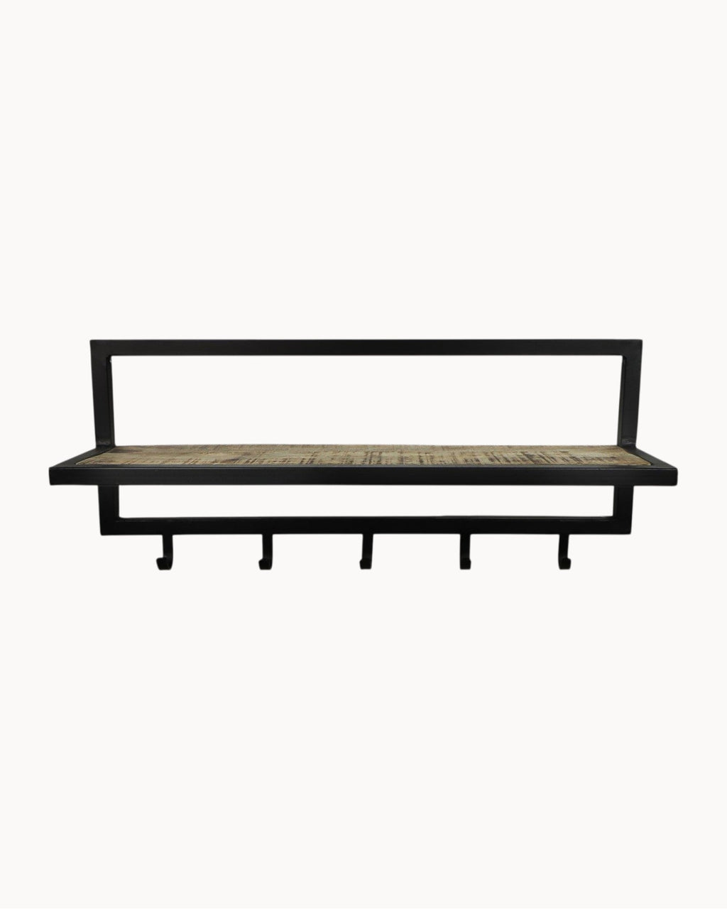 Hom & Ember - Wall Coat Rack with Shelf 5 Hooks - Hom & Ember