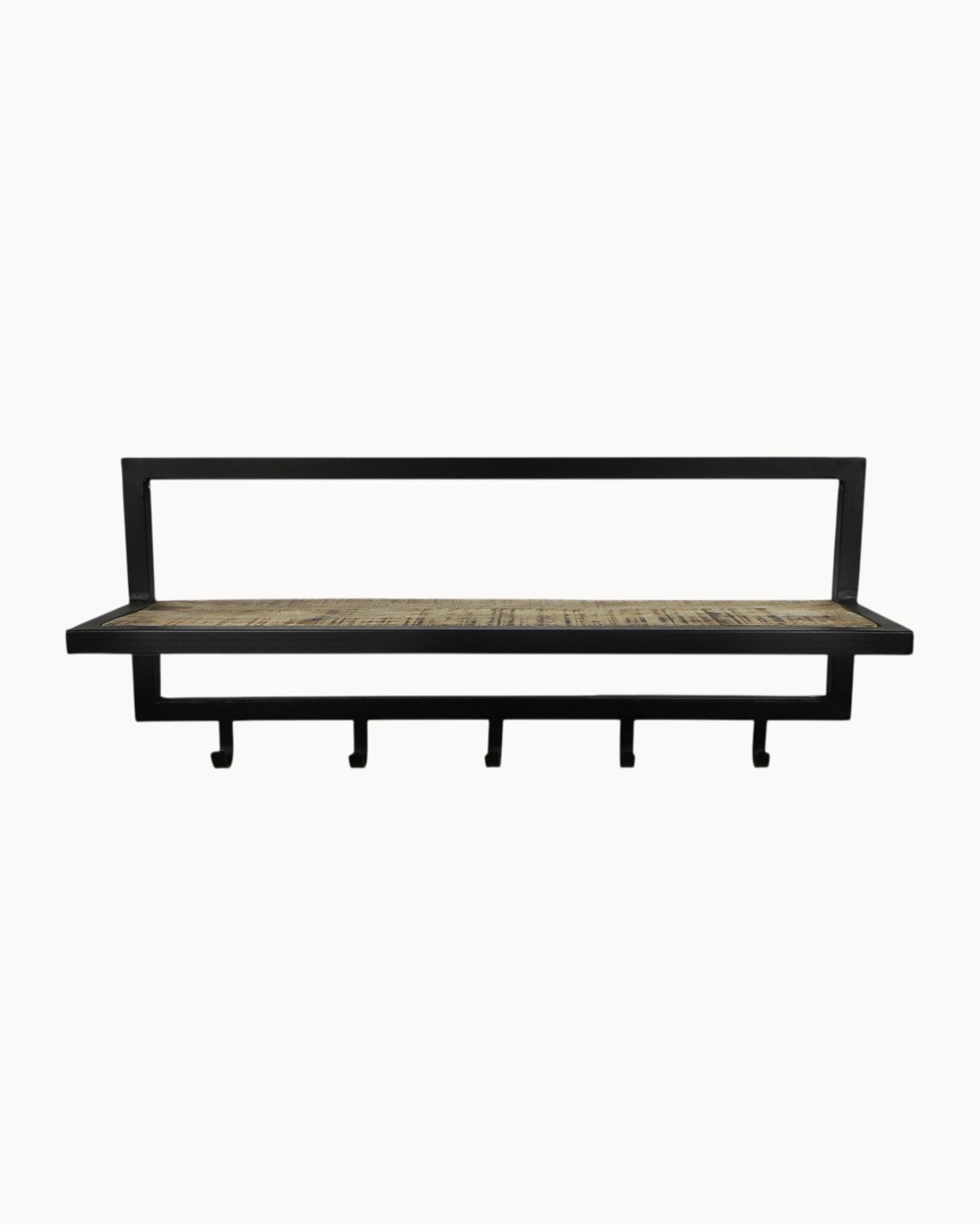 Hom & Ember - Wall Coat Rack with Shelf 5 Hooks - Hom & Ember