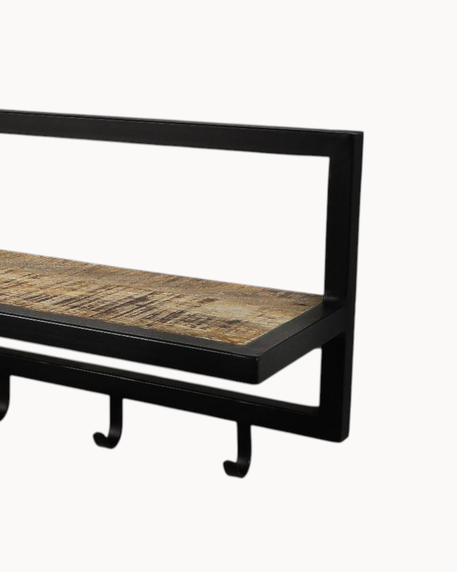 Hom & Ember - Wall Coat Rack with Shelf 5 Hooks - Hom & Ember