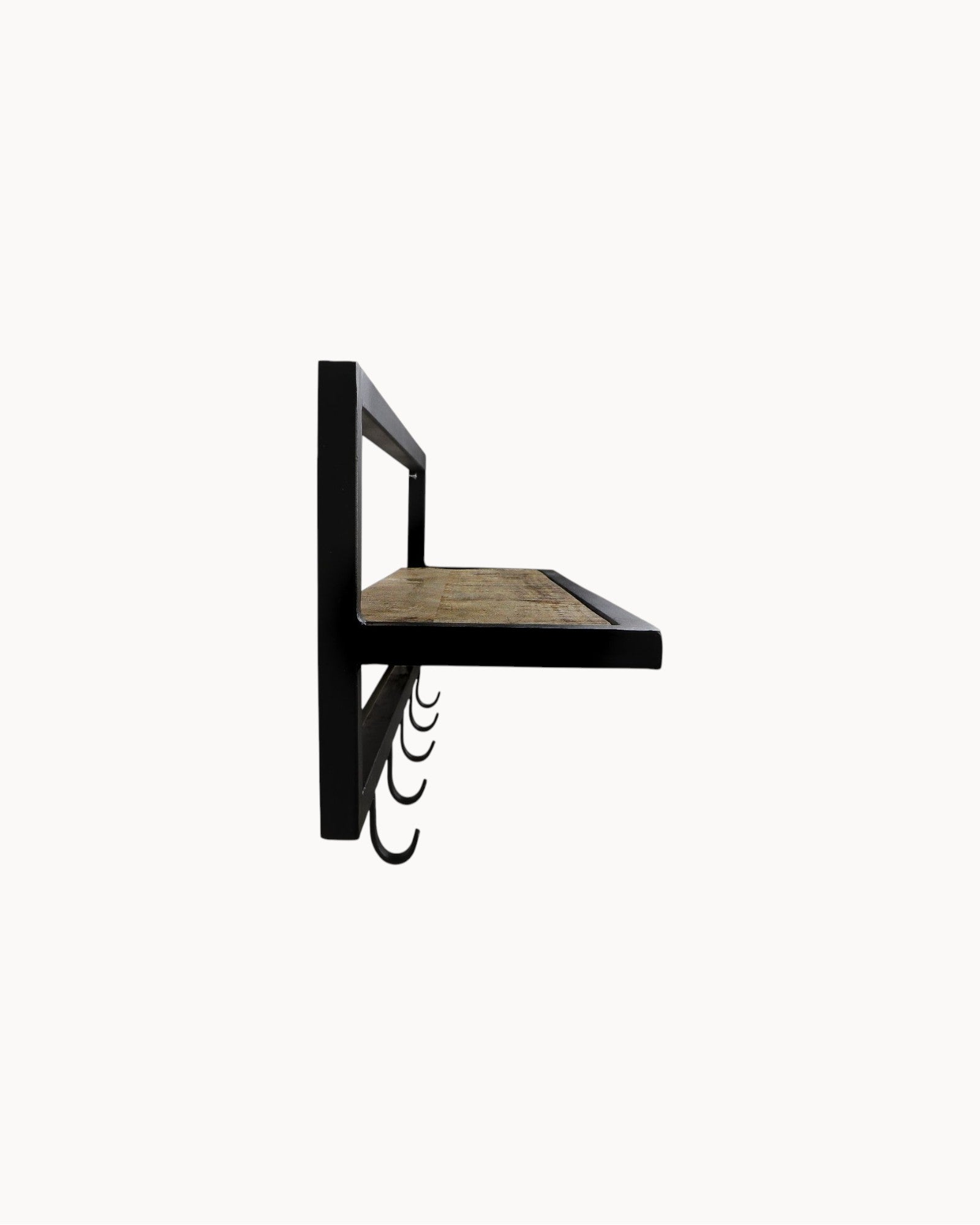 Hom & Ember - Wall Coat Rack with Shelf 5 Hooks - Hom & Ember